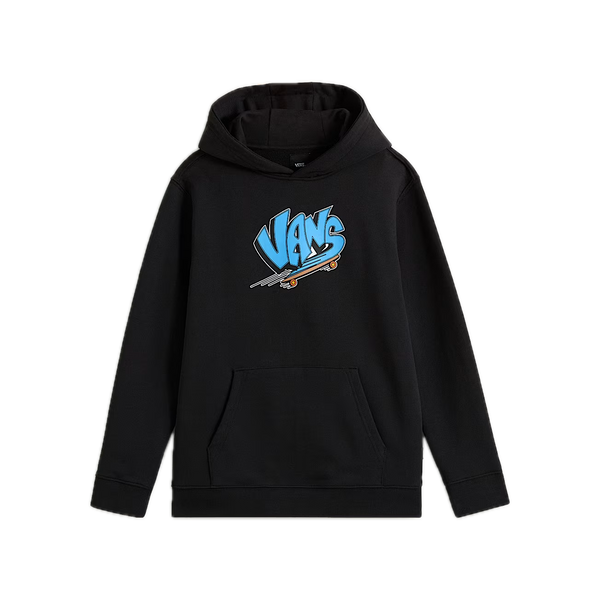 Vans Sk8 Pullover Kids Black – zwarte kinderhoodie met Vans-logo op de borst en capuchon