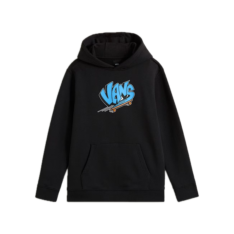Vans Sk8 Pullover Kids Black – zwarte kinderhoodie met Vans-logo op de borst en capuchon