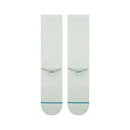 Stance Icon Pale Blue – lichtblauwe crew sokken met geborduurd Stance-logo, medium cushioning en versterkte hiel en teen