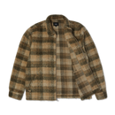 HUF Megablast Plaid Jacket multi check geruit overshirt met fleecevoering en button-up sluiting