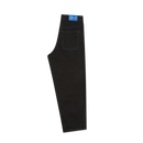 Polar Skate Co Big Boy Pants Black Blue Stitching – denim broek van 100% katoen met losse pasvorm, blauwe stiksels en Big Boy-logo op de coin pocket.