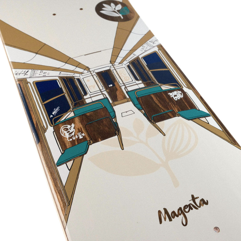 Magenta Skateboards Glen Fox & Ben Gore Board – Metro Series Deck met artistieke graphic van Soy Panday en gratis griptape
