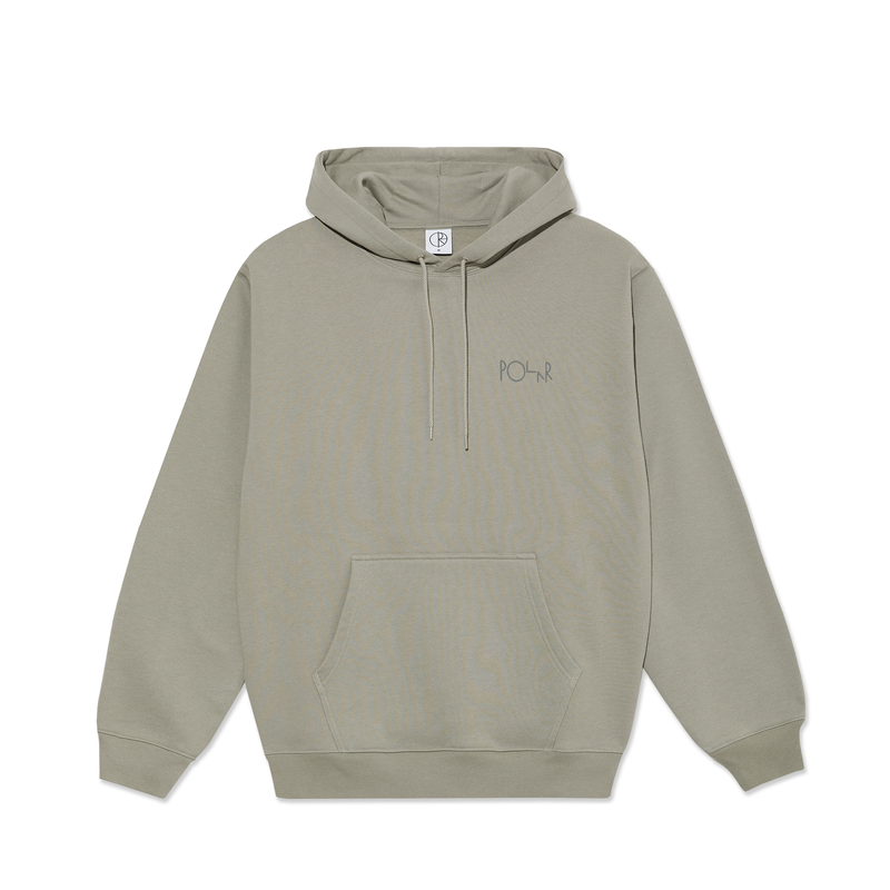 Polar Skate Co Dave Hoodie Stroke Logo Vetiver – heavyweight hoodie in vetiver groen met geborduurd Stroke Logo