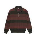 Polar Skate Co Surf Half Zip Sweater Dirty Black Brownstone – tweekleurige sweater met halve rits en relaxed fit