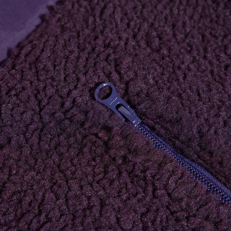 Polar Skate Co Kiki Jacket Dark Violet – donkerpaars katoen-twill jack met boxy fit en Polar-logo patch