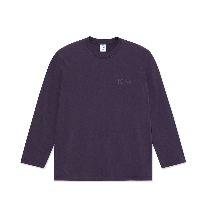 Polar Skate Co Steve LS Tee Stroke Logo – longsleeve T-shirt van katoen met geborduurd Stroke Logo