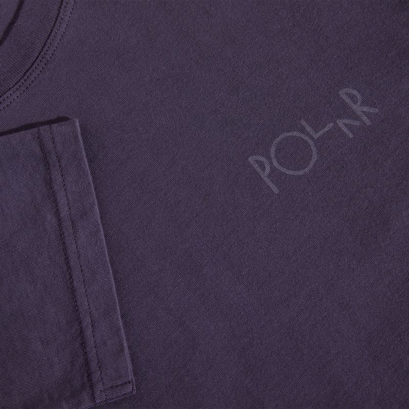 Polar Skate Co Steve LS Tee Stroke Logo – longsleeve T-shirt van katoen met geborduurd Stroke Logo