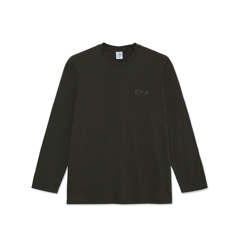 Polar Skate Co Steve LS Tee Stroke Logo – longsleeve T-shirt van katoen met geborduurd Stroke Logo