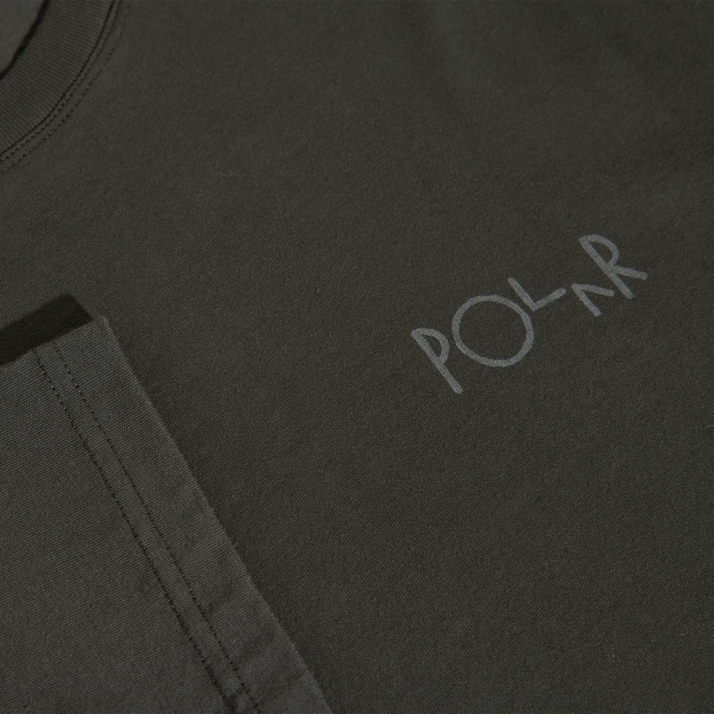 Polar Skate Co Steve LS Tee Stroke Logo – longsleeve T-shirt van katoen met geborduurd Stroke Logo