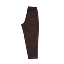 Polar Surf Pants Contrast Chocolate White – corduroy broek in chocoladebruin met witte contrasterende stiksels en loose fit