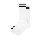 Polar Rib Socks Long Happy Sad White – witte ribgebreide sokken met Polar Happy/Sad-logo en comfortabele stretchpasvorm