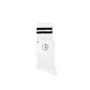 Polar Rib Socks Long Happy Sad White – witte ribgebreide sokken met Polar Happy/Sad-logo en comfortabele stretchpasvorm