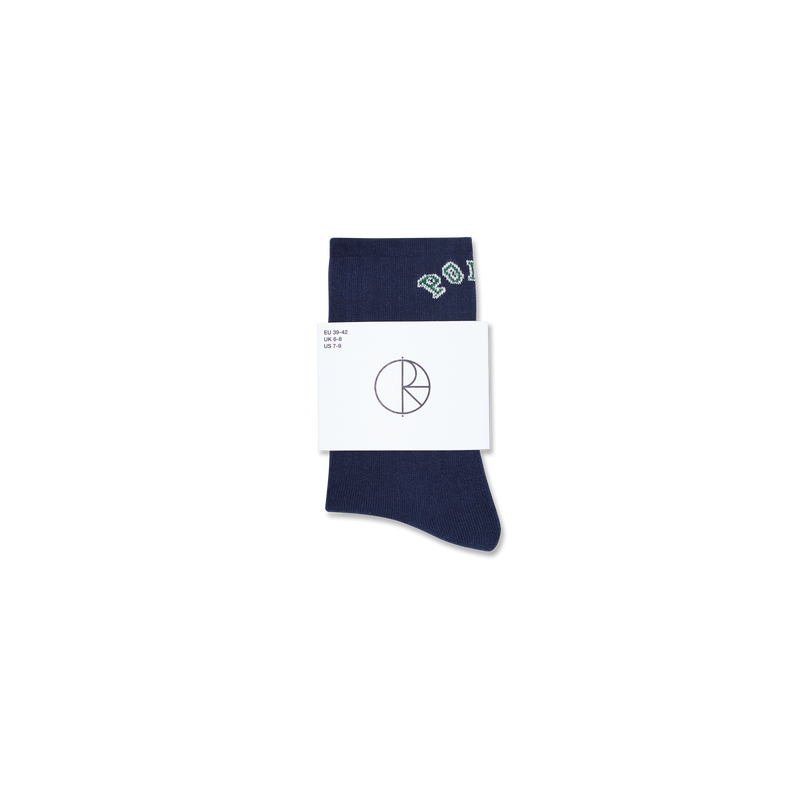 Polar Skate Co Large Ribs Socks College Logo