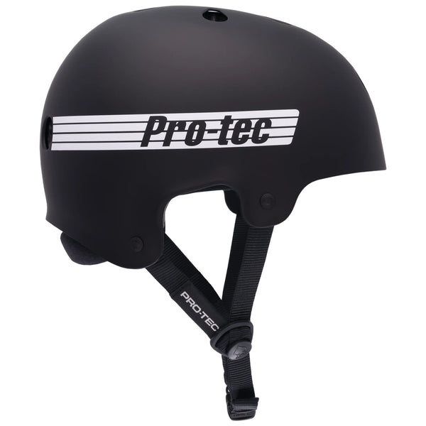 Pro-Tec Helmet Old School Low Pro Asia Matte Black – skatehelm met lage pasvorm, Asia Fit en matte afwerking voor optimale bescherming