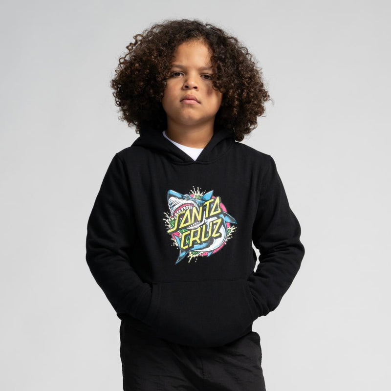 Youth Shark Dot Front Santa Cruz Youth Hood