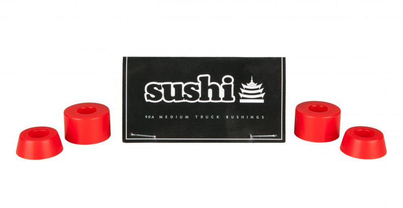 Koop de Sushi Skateboards Medium 90A 4 Pack Bushings veilig en snel bij Revert 95 online of kom hem checken in de winkel in Haarlem.