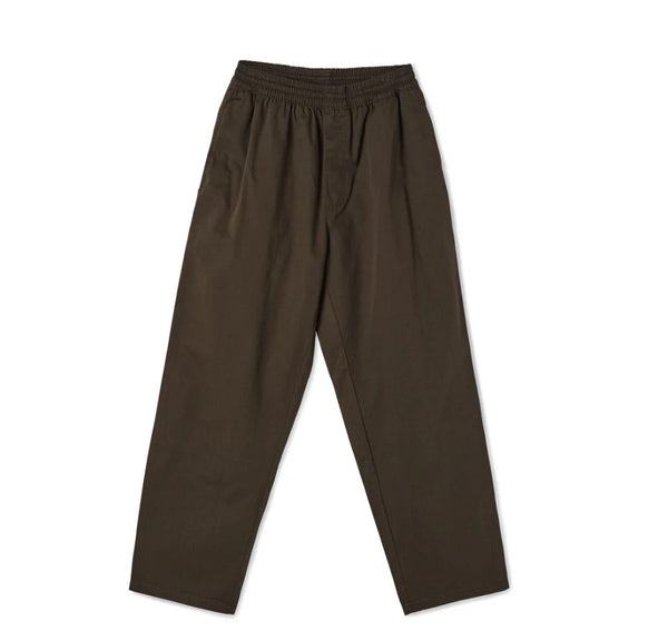 Polar Skate Co Surf Pants Brown – bruine loose fit broek met elastische taille en trekkoord
