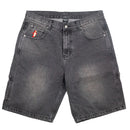 Faded Black Denim Shorts