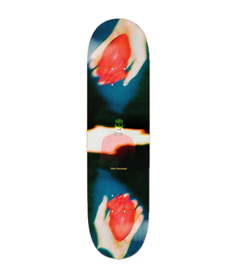 Polar Skate Co Shin Sanbongi Heart In Hand Deck – pro model skateboard deck met Heart In Hand graphic