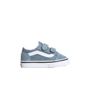 Vans Old Skool Velcro Color Theory Stormy Weather Toddler – peuter sneaker in stormy weather blauw met klittenbandsluiting en Vans side stripe