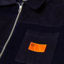 HUF Union Corduroy Shacket zwart corduroy overshirt met button-up en borstzakken