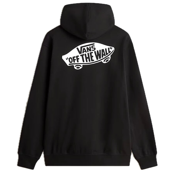 Vans Style 76 II Loose FT Pullover Black White – zwarte hoodie met loose fit, witte details en subtiel Vans-logo