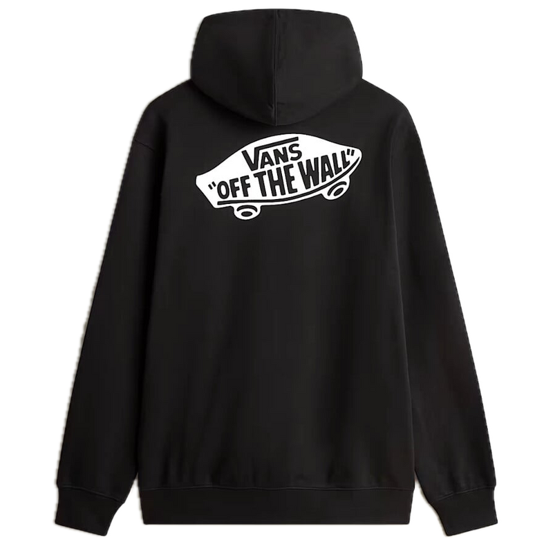 Vans Style 76 II Loose FT Pullover Black White – zwarte hoodie met loose fit, witte details en subtiel Vans-logo