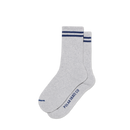 Polar Skate Co Rib Socks Happy Sad Black Heather Grey – ribgebreide sokken van katoenmix met Happy Sad-logo en zwarte kleur met grijze accenten.