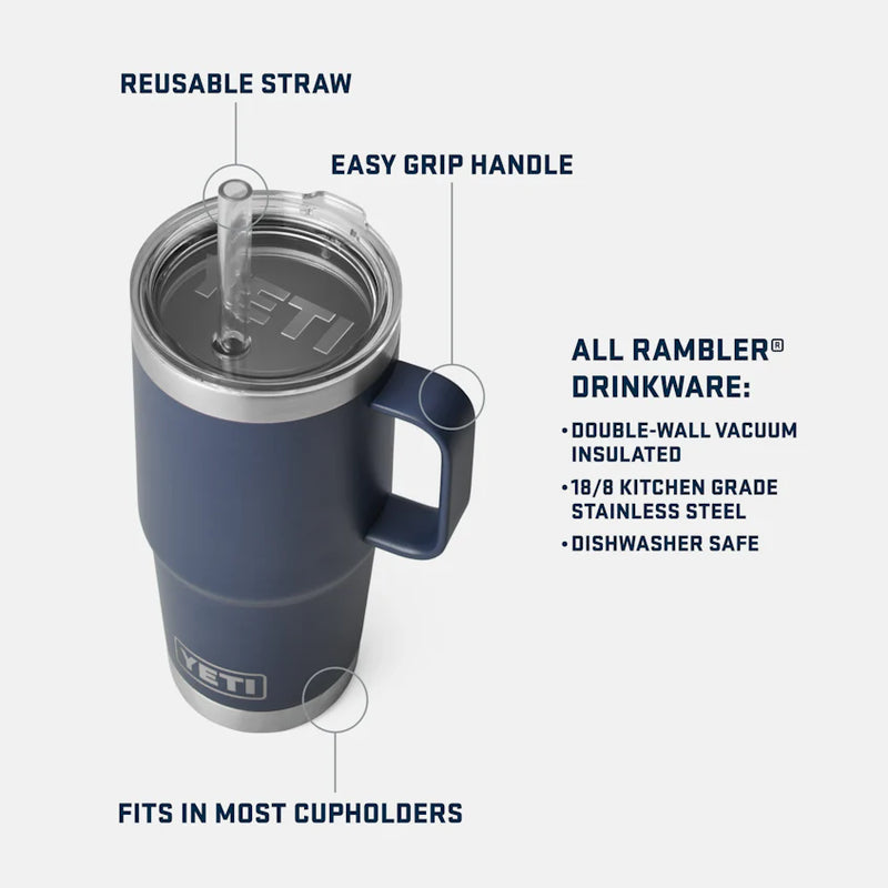 Yeti Rambler 25 Oz Straw Mug