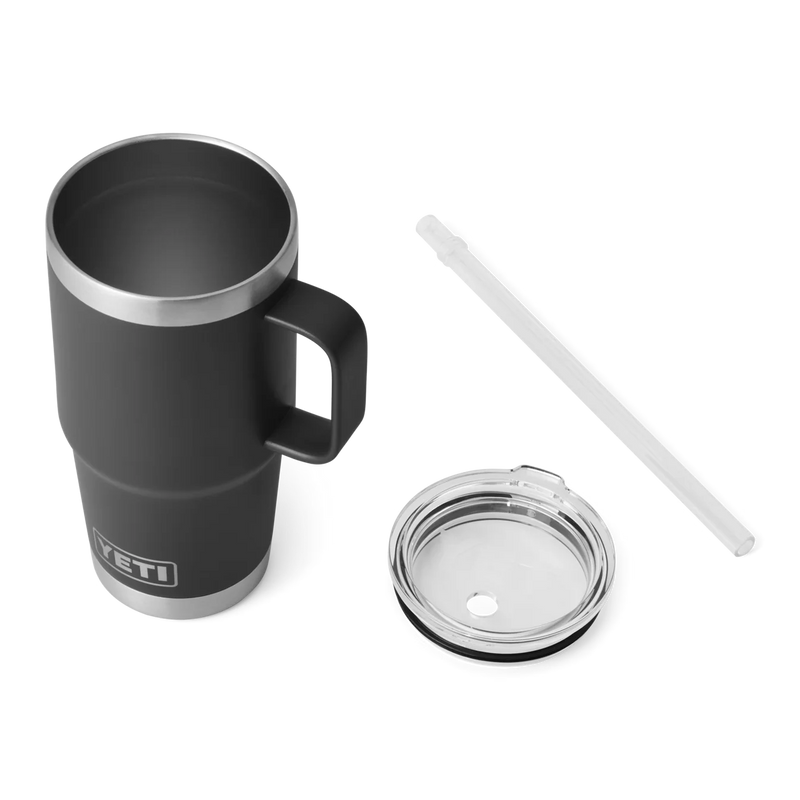 Bovenaanzicht Yeti Rambler 25 Oz Straw Mug – BPA-vrij rietjesdeksel en roestvrijstalen body