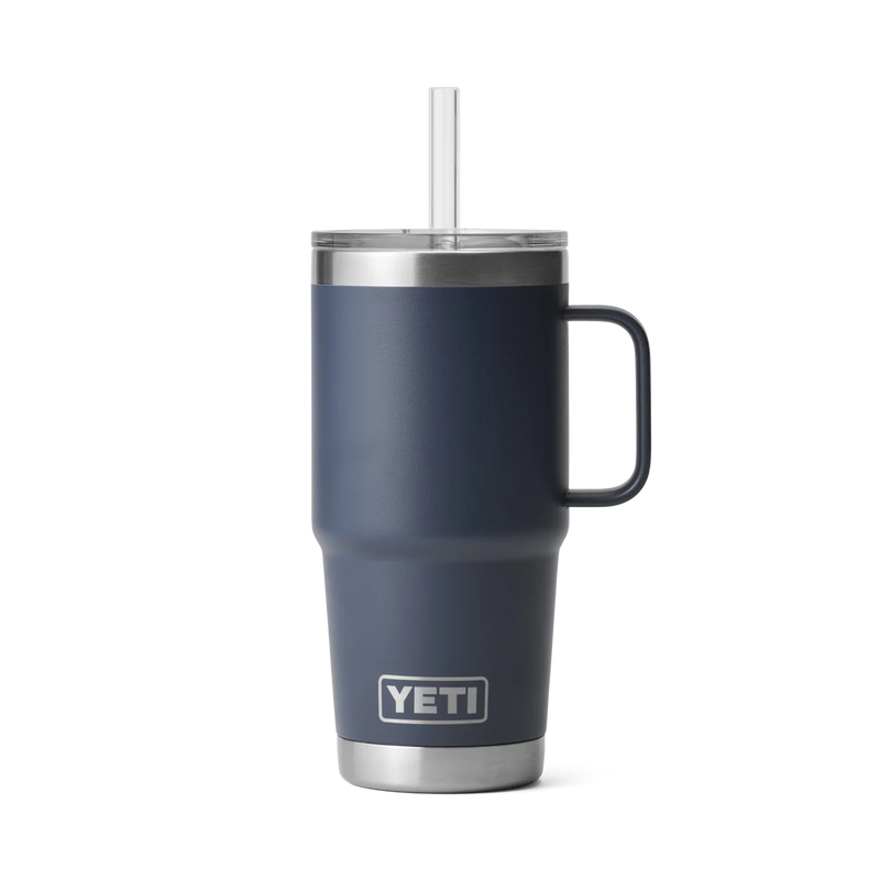 Yeti Rambler 25 Oz Straw Mug – roestvrijstalen geïsoleerde beker met rietje voor koude dranken
