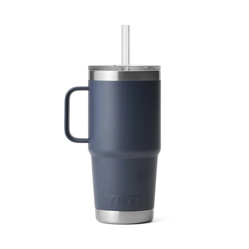 Yeti Rambler 25 Oz Straw Mug – roestvrijstalen geïsoleerde beker met rietje voor koude dranken