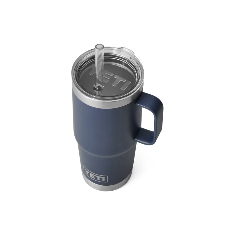 Bovenaanzicht Yeti Rambler 25 Oz Straw Mug – BPA-vrij rietjesdeksel en roestvrijstalen body