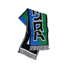 Polar Skate Co Football Scarf Squares. Gebreide sjaal van acrylmix met grafisch blokpatroon en ingeweven Polar-logo’s. Warm, comfortabel en stijlvol.