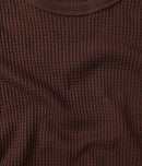 Former Franchise Waffle LS T-Shirt Choc – premium waffle longsleeve in Choc kleur