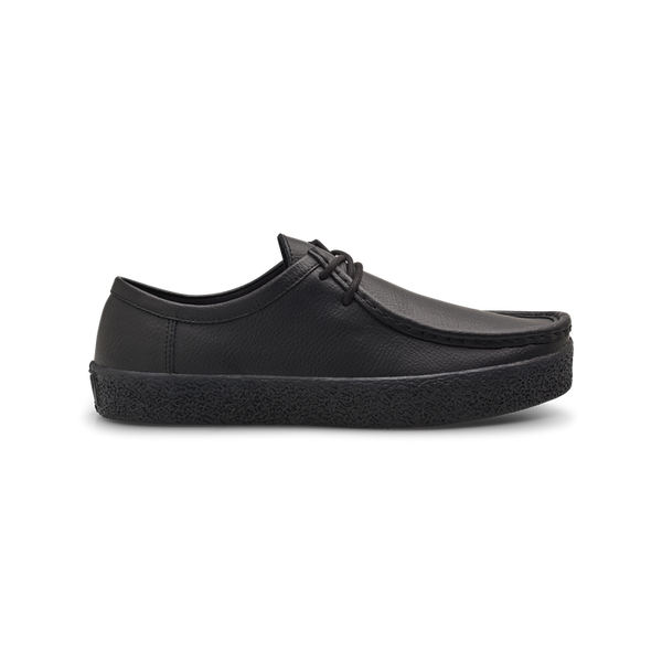 Last Resort AB VM006 Moc Black Black Leather – zwarte leren moc-toe skateschoen met vulcanized zool en tonale branding