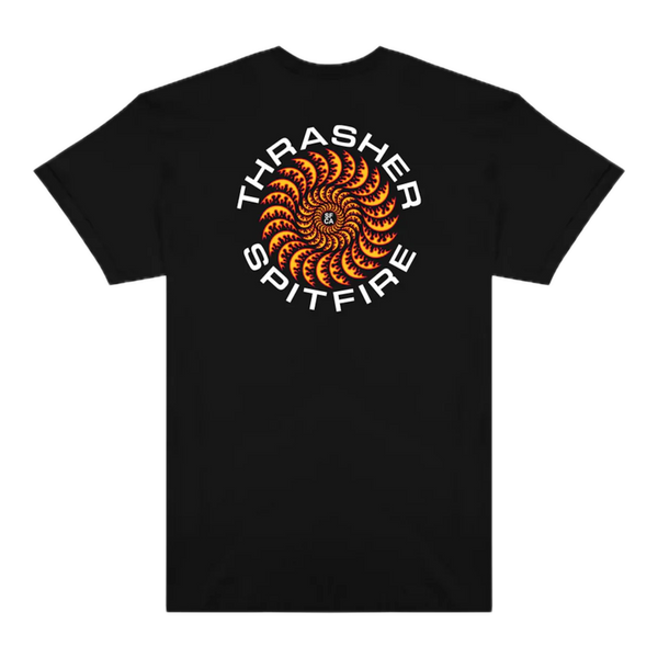 Thrasher x Spitfire Classic Swirl T-Shirt – collab tee met iconische Spitfire swirl graphic