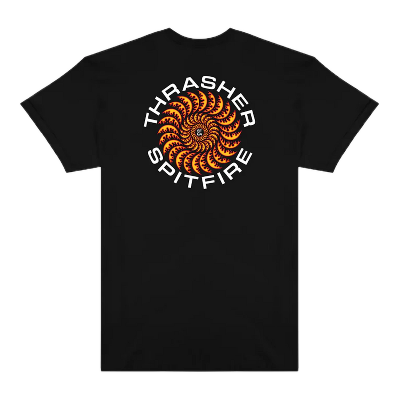 Thrasher x Spitfire Classic Swirl T-Shirt – collab tee met iconische Spitfire swirl graphic
