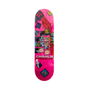 Death Skateboards Spelzini Interchangeable Pink Stain – skateboarddeck van 7-laags esdoornhout met Spelzini-graphic en roze wood stain afwerking