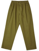 Obey Easy Twill Pant Army Tent – olijfgroene twill broek van katoen en polyester met elastische tailleband en trekkoord
