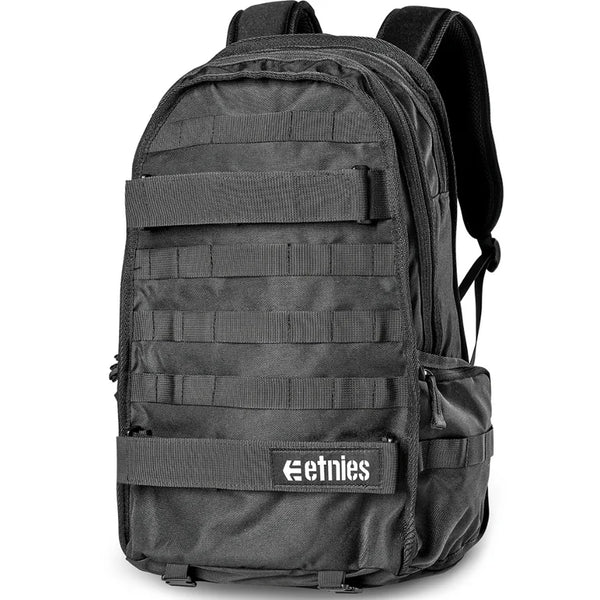 Etnies Marana Backpack Black – stevige zwarte rugzak met laptopvak en skate straps