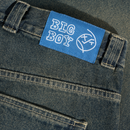 Polar Skate Co Big Boy Pants Dirty Blue – denim broek van 100% katoen met losse pasvorm, Big Boy-logo en vintage Dirty Blue wassing.