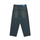 Polar Skate Co Big Boy Pants Dirty Blue – denim broek van 100% katoen met losse pasvorm, Big Boy-logo en vintage Dirty Blue wassing.