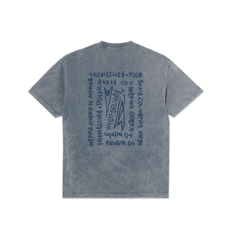 Polar Skate Co Acid Tee IOTIT – T-shirt van 100% katoen met acid-wash afwerking en artistieke “IOTIT” frontprint.