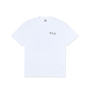 Polar Skate Co Fill Logo Tee Happy Sad – wit T-shirt van 100% katoen met Polar-logo op de borst en Happy Sad-print op de rug.