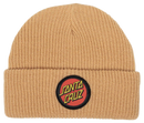 Santa Cruz Youth Classic Dot Beanie Wheat – kinder beanie in Wheat kleur met Santa Cruz Classic Dot logo