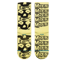 Stance x Misfits Collection Crew Melon – crew sokken in Melon kleur met Misfits Skull details en Stance branding