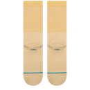 Stance Icon Pop Crew Sand – crew sokken in zandkleur met contrasterende Pop-details, medium cushioning en Stance branding