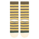 Stance Ollie Crew Olive – olijfgroene crew sokken met subtiele details, medium cushioning en Stance branding