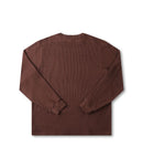 Former Franchise Waffle LS T-Shirt Choc – premium waffle longsleeve in Choc kleur